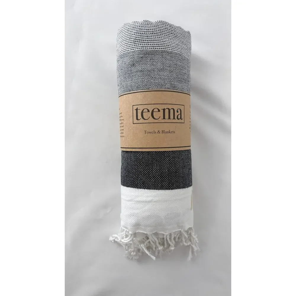 Teema The Grey Layers Organic Cotton Turkish Towel Bath Sheet 68